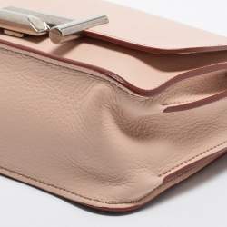 Tod's Blush Pink Leather MIni Double T Shoulder Bag