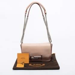 Tod's Blush Pink Leather MIni Double T Shoulder Bag