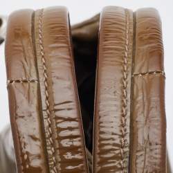 Pre Owned Tod's Olive Patent Leather Tote 