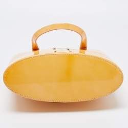 Pre Owned  Tod's Yellow Studded Patent Leather Mini Tote