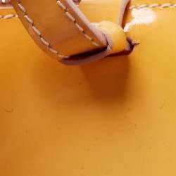 Pre Owned  Tod's Yellow Studded Patent Leather Mini Tote