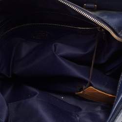 Tod's Navy Blue Leather Sella Satchel