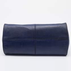 Tod's Navy Blue Leather Sella Satchel