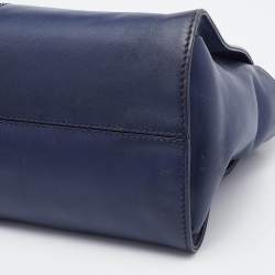 Tod's Navy Blue Leather Sella Satchel