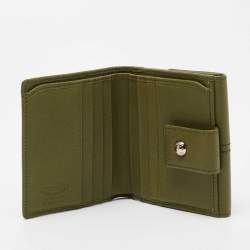 Tod's Green Leather French Wallet