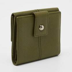 Tod's Green Leather French Wallet