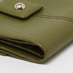 Tod's Green Leather French Wallet