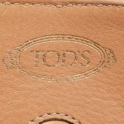Pre Owned Tod's Two Tone Leather Medium D-Cube Tote