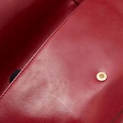 Tod's Red Leather Flap Chain Shoulder Bag