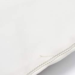 Pre Owned Tod's White Leather Logo Shopper Tote