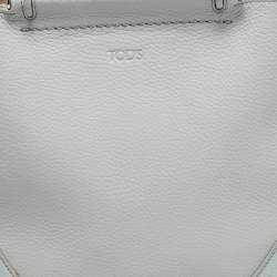 Tod's Light Blue Leather Wave Tote 