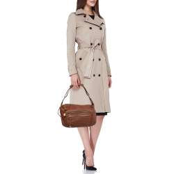 Pre Owned Tod's Brown Leather Multiple Pocket Hobo