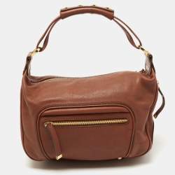 Pre Owned Tod's Brown Leather Multiple Pocket Hobo