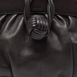 Pre Owned Tod's Dark Brown Leather Twisted Frame Satchel