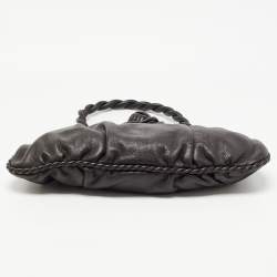 Pre Owned Tod's Dark Brown Leather Twisted Frame Satchel