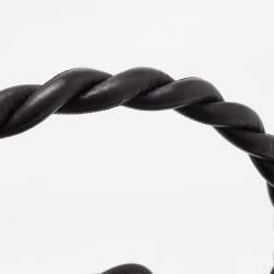 Pre Owned Tod's Dark Brown Leather Twisted Frame Satchel