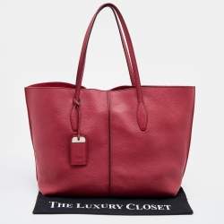 مملوكة مسبقًا Tod's Pink Leather Medium Joy Shopper Tote
