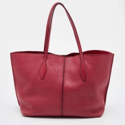 مملوكة مسبقًا Tod's Pink Leather Medium Joy Shopper Tote