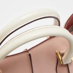 Pre Owned Tod's Tri Color Leather D-Cube Tote