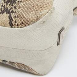 Tod's Beige/White Python Satchel