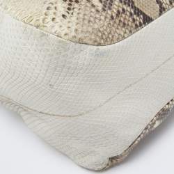 Tod's Beige/White Python Satchel
