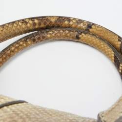 Tod's Beige/White Python Satchel