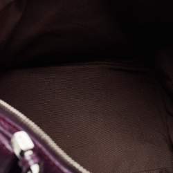 Pre Owned Tod's Purple Leather Charlotte Hobo