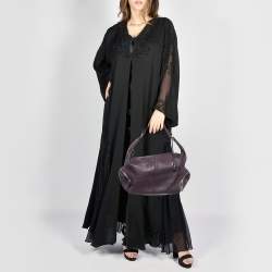 Pre Owned Tod's Purple Leather Charlotte Hobo