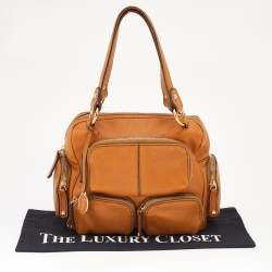 Tod's Tan Leather Multi Pocket Satchel