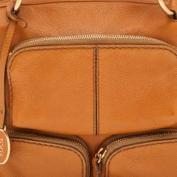 Tod's Tan Leather Multi Pocket Satchel