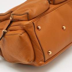 Tod's Tan Leather Multi Pocket Satchel