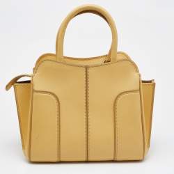 Pre Owned حقيبة تودز مايكرو سيلا جلد بنية فاتحة