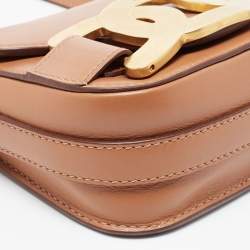 Pre Owned Tod's Tan Leather Mini kate Crossbody Bag