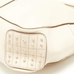 Tod's Beige Leather Miky Hobo