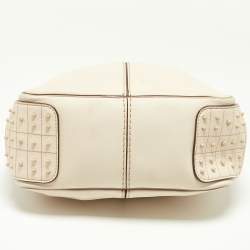Tod's Beige Leather Miky Hobo
