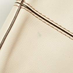 Tod's Beige Leather Miky Hobo