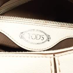 Tod's Beige Leather Miky Hobo
