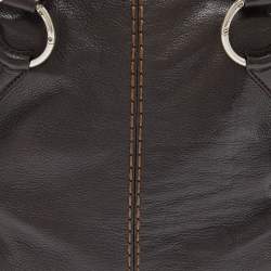 Pre Owned Tod's Dark Brown Leather Bowler Bag 