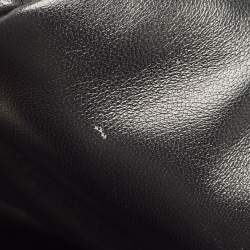 Tod's Black Leather Drawstring Flap Backpack