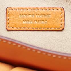 Tod's Orange Leather T Timeless Chain Shoulder Bag