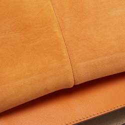 Tod's Orange Leather T Timeless Chain Shoulder Bag