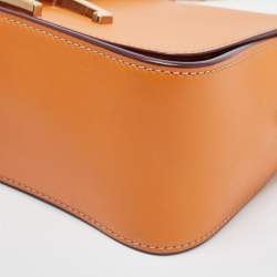 Tod's Orange Leather T Timeless Chain Shoulder Bag