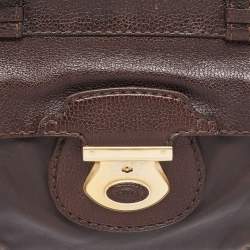 Pre Owned Tod's Choco Brown Leather Front Pocket Satchel