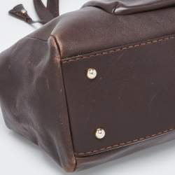 Pre Owned Tod's Choco Brown Leather Front Pocket Satchel