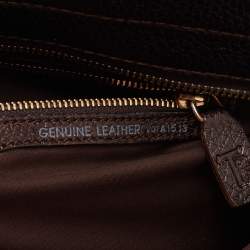 Pre Owned Tod's Choco Brown Leather Front Pocket Satchel