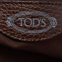 Pre Owned Tod's Choco Brown Leather Front Pocket Satchel