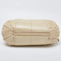 Tod's Beige Leather Drawstring Hobo