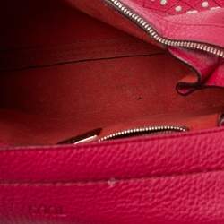 Pre Owned Tod’s Fuchsia Leather Wave Top Handle Bag