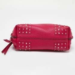 Pre Owned Tod’s Fuchsia Leather Wave Top Handle Bag