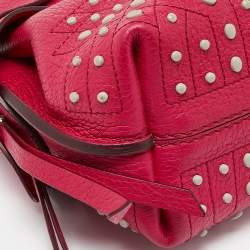 Pre Owned Tod’s Fuchsia Leather Wave Top Handle Bag